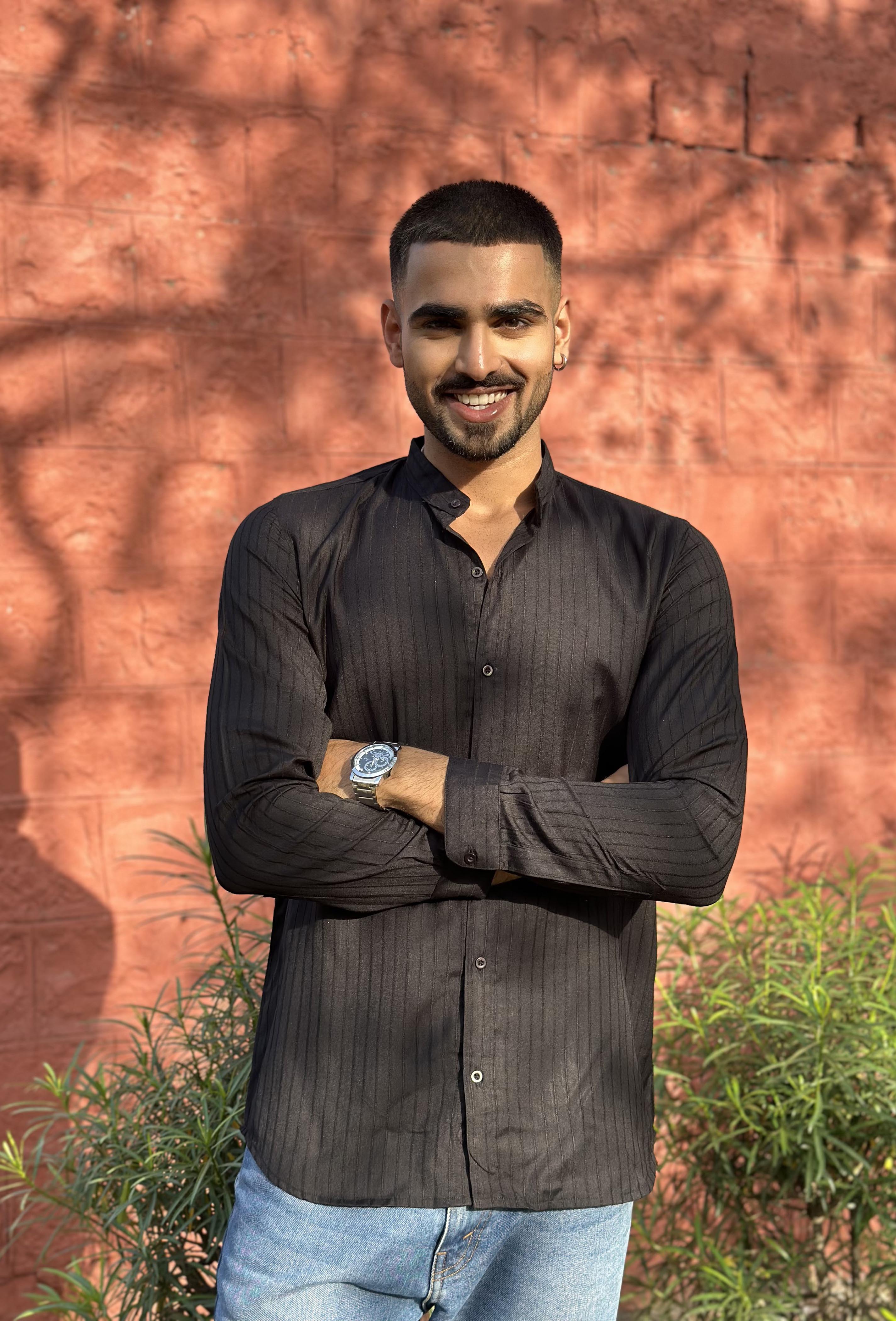 Black Striped Shirt